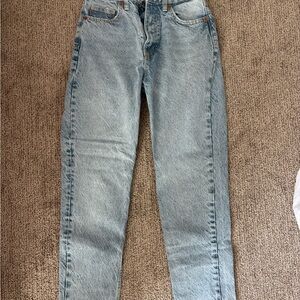 Zara Light Blue Straight Leg Jeans